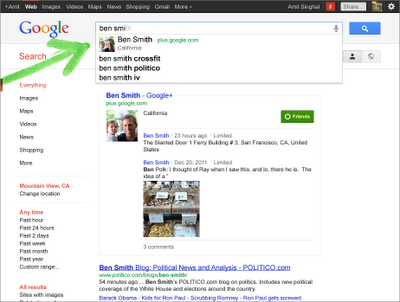 Google+ Profiles in Search Results