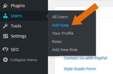 Add new user to WordPress