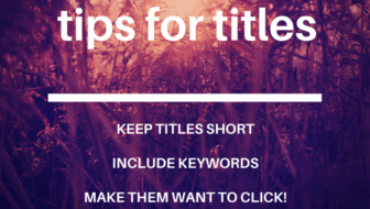 Tips for Titles