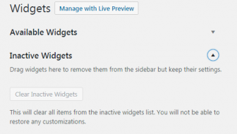 Inactive Widgets