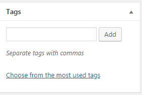 WordPress Tags