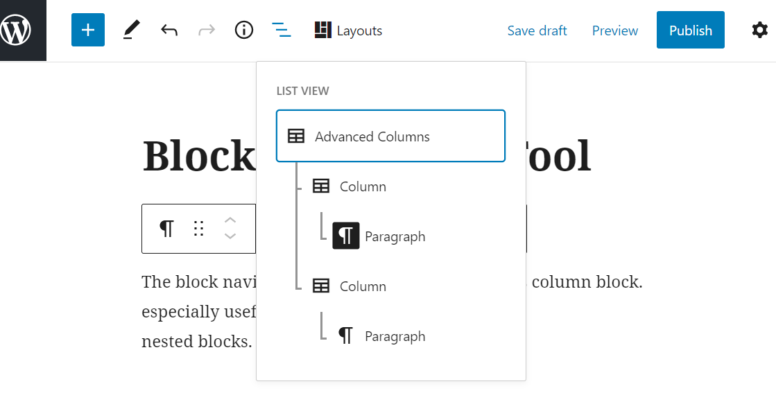 Block Navigation Tool