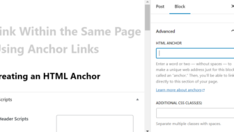 html anchor links