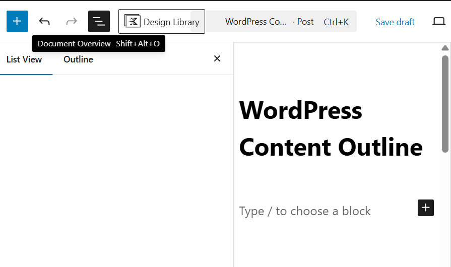 Content Outline