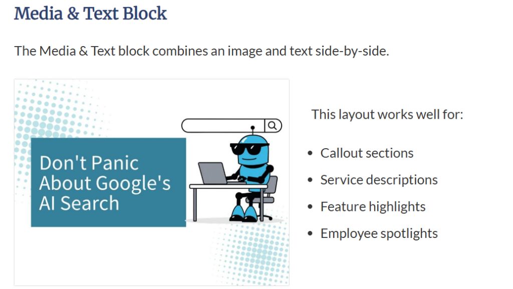Media & Text Block