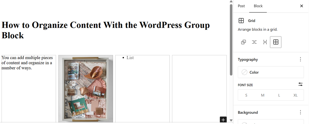 Choosing a layout 